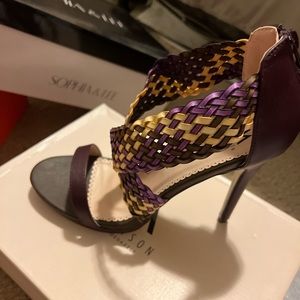 Purple multi-color heels